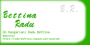 bettina radu business card